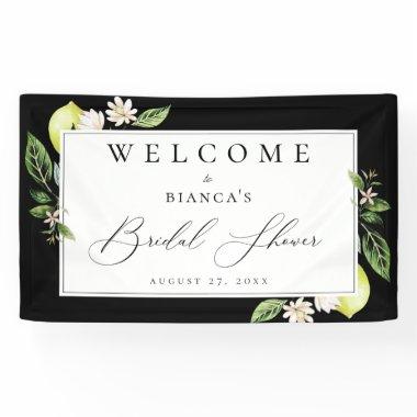 Botanical Lemons Bridal Shower Welcome Banner