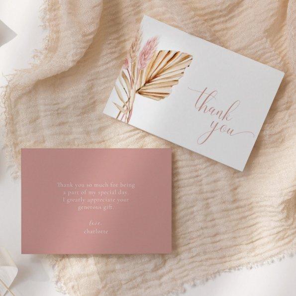 Botanical Pampas Grass Pink Gold |  Thank You