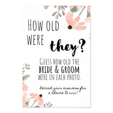 Botanical Watercolor "Guess The Age"  Poster