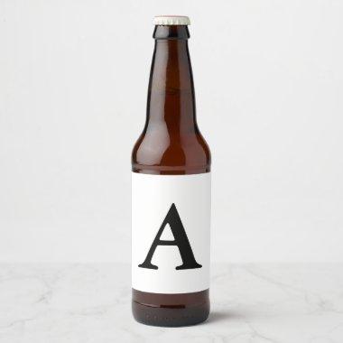 Bottle Label Monogram