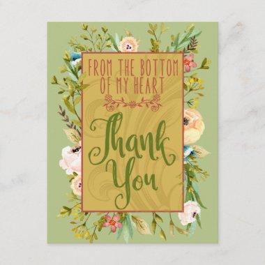 Bottom of My Heart Floral Thank You Invitations