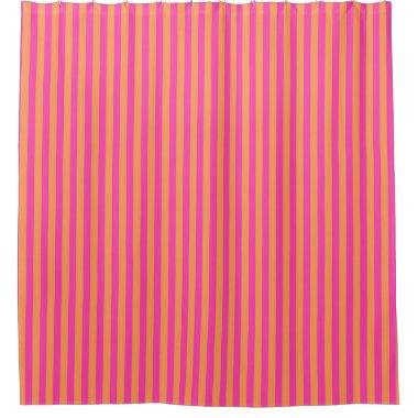 Boutique Stripes Pink - Bathroom Shower Curtain