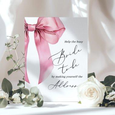 Bow help the busy bride Address an Envelope Poster