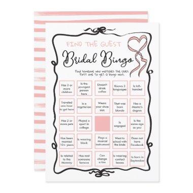 Bow Ribbon  Find the Guest BINGO
