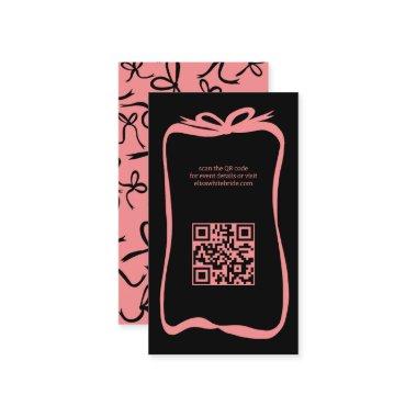 Bow Ribbon Frame  CUSTOM QR Code Enclosure