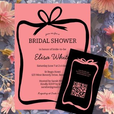 Bow Ribbon Frame  CUSTOM QR Code Enclosure