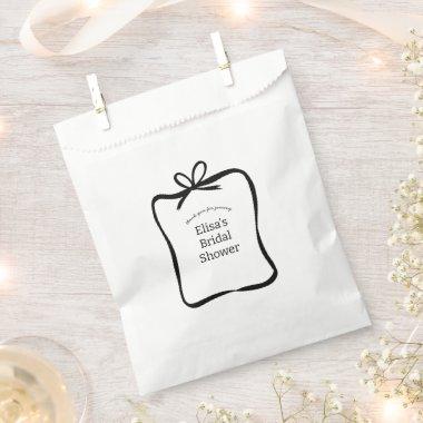 Bow Ribbon Frame Elegant  CUSTOM Favor Bag