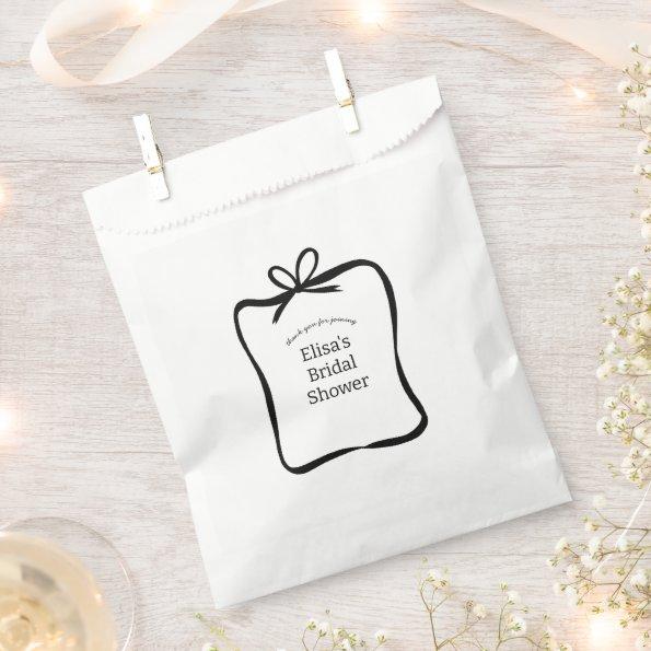 Bow Ribbon Frame Elegant  CUSTOM Favor Bag