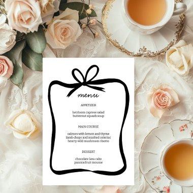 Bow Ribbon Frame Elegant  CUSTOM Menu