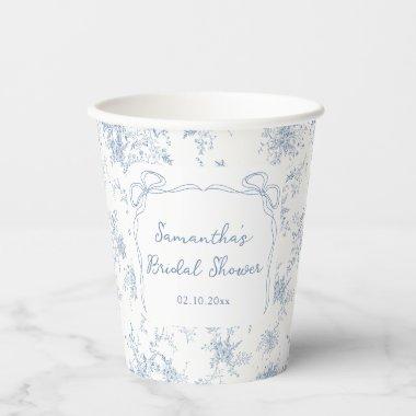 Bow Something Blue  Paper Cups