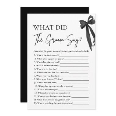 Bow What Did The Groom Say  Game
