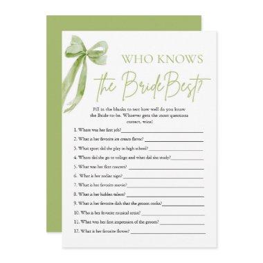 Bow Who Knows The Bride Best  Game