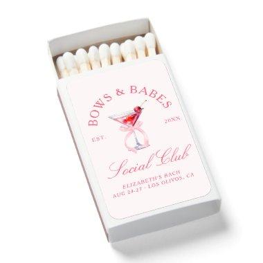 Bows & Babes Coquette Cherries Bachelorette Matchboxes