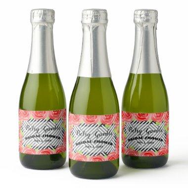 Boxed Stripes & Roses Derby Mini Sparkling Wine La Sparkling Wine Label