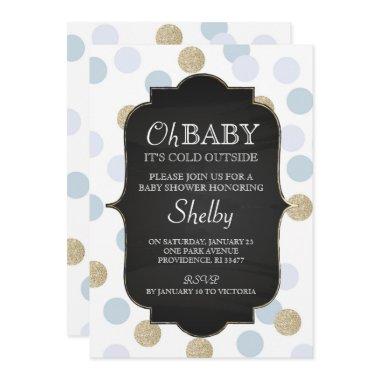 Boy Winter Baby Shower Invitations