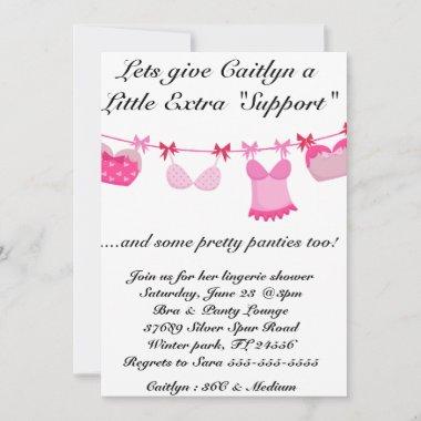 Bra & Panty Lingerie Shower Invitations