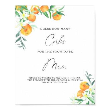Branch Oranges - Guess How Many Corks Poster