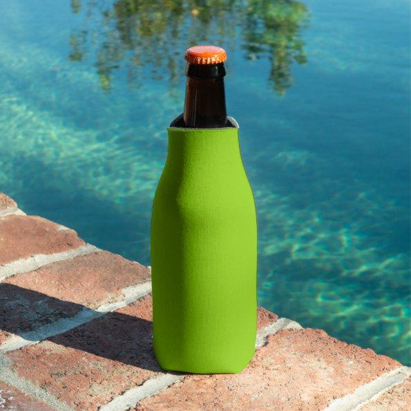Brat Green Solid Color Bottle Cooler