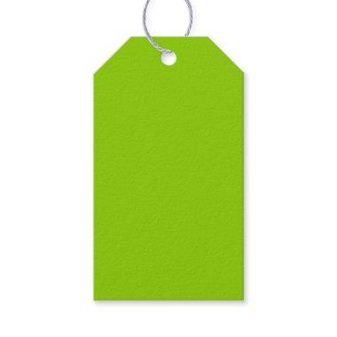 Brat Green Solid Color Gift Tags