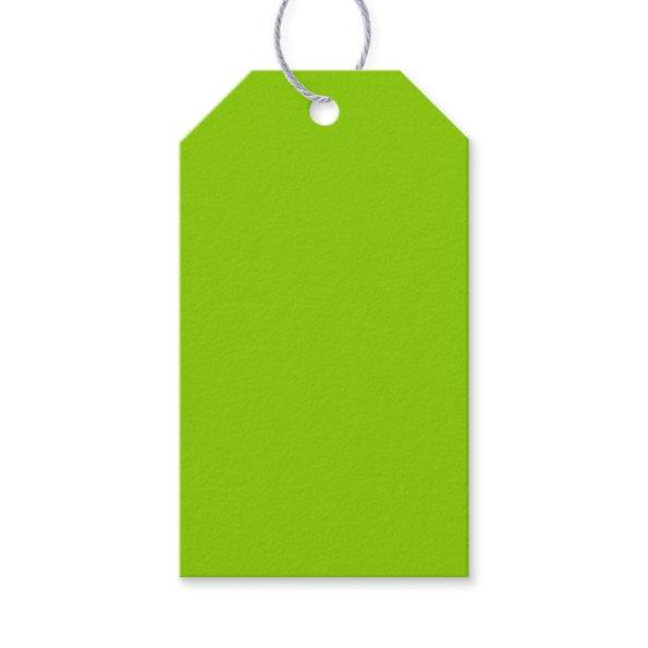 Brat Green Solid Color Gift Tags