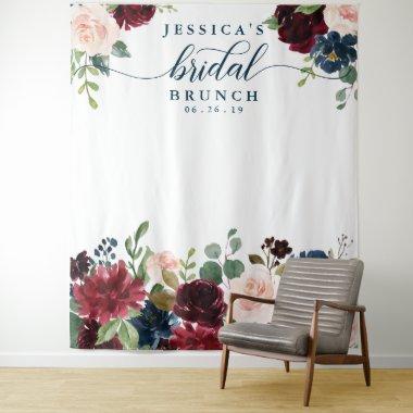 Breezy Burgundy Bridal Shower Backdrop Photo Booth