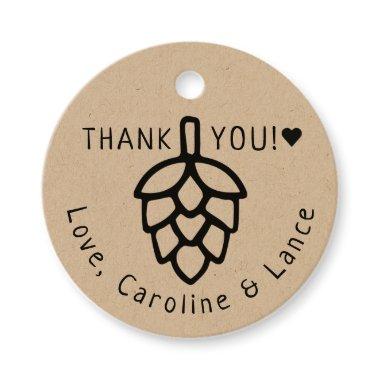 Brews Before I Do's Beer Hops Kraft Wedding Shower Favor Tags