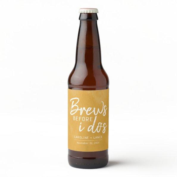 Brews Before I Do's Co-Ed Wedding Shower Beer Bottle Label