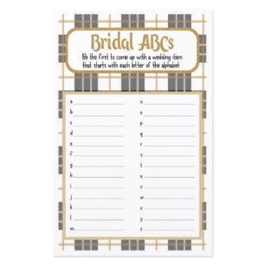Bridal ABC White Flannel  Game