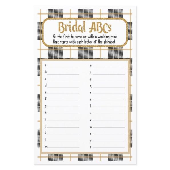 Bridal ABC White Flannel  Game