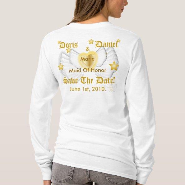 Bridal Angel Maid Of Honor T-Shirt-Customize T-Shirt