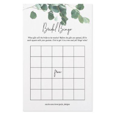 Bridal Bingo  Game Eucalyptus Leaf