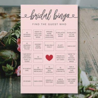 Bridal Bingo Find the Guest  Game