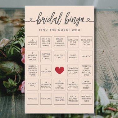 Bridal Bingo Find the Guest  Game
