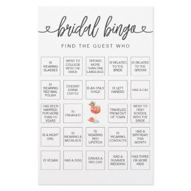 Bridal Bingo Find the Guest  Game