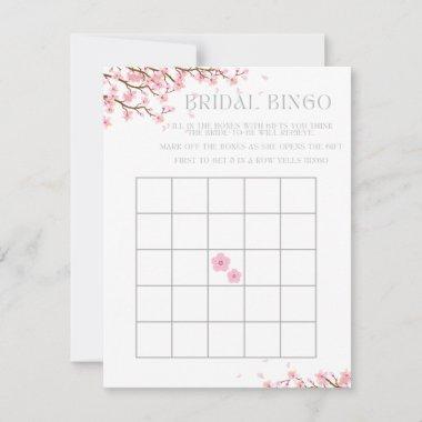 Bridal Bingo for Cherry Blossom Bridal Shower Holiday Invitations