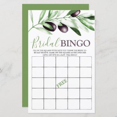 Bridal Bingo Olive Branch Bridal Shower Game