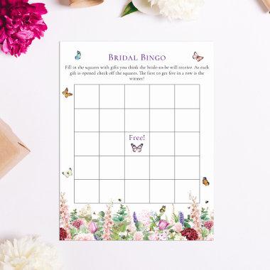 Bridal Bingo | Pink Purple Floral & Butterflies