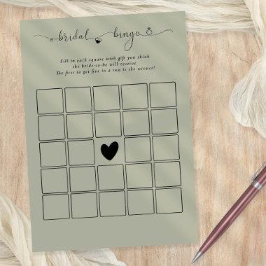 Bridal Bingo Shower Sage Game Invitations
