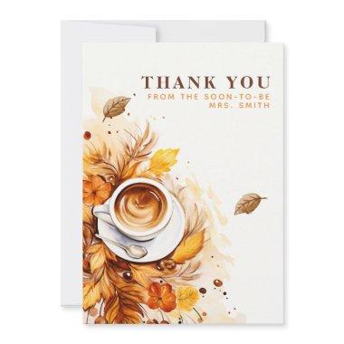 Bridal brunch cozy fall  Brown Thank You