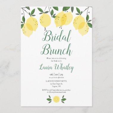 Bridal Brunch Lemon Bridal Shower Invitations