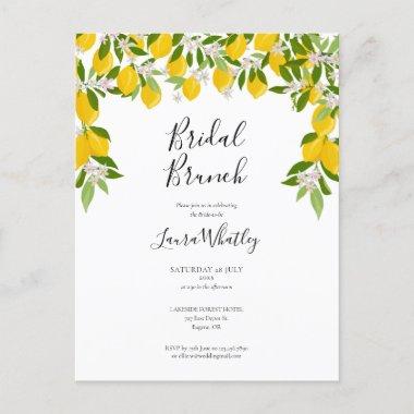 Bridal Brunch Lemons Blossom Bridal Shower Announcement PostInvitations