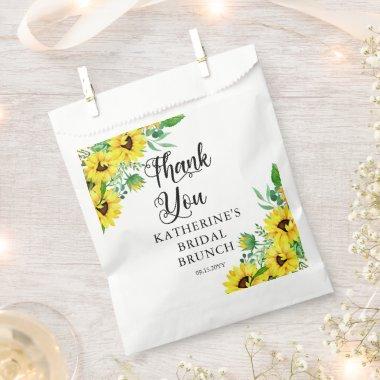Bridal Brunch Shower Boho Sunflowers Thank You Favor Bag
