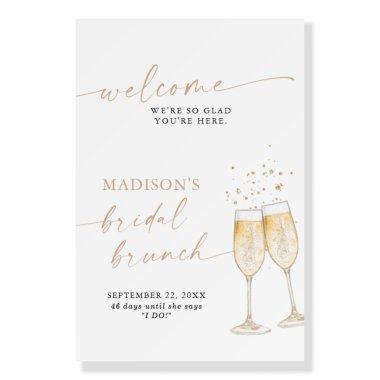 Bridal Brunch Welcome Sign, Brunch & Bubbly Shower Foam Board