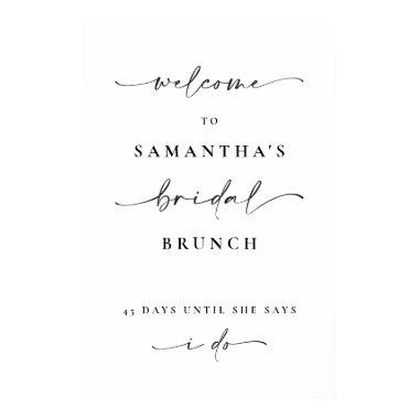 Bridal Brunch Welcome Sign Decor Minimal Poster