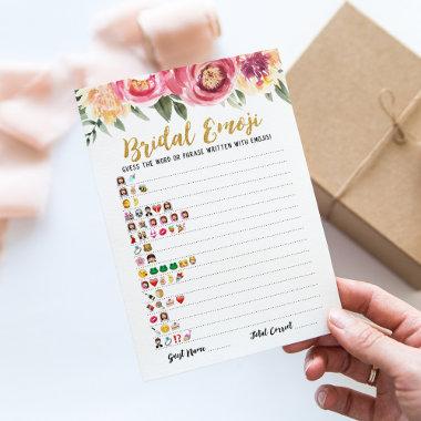 Bridal emoji game with Answers Bridal shower Invitations