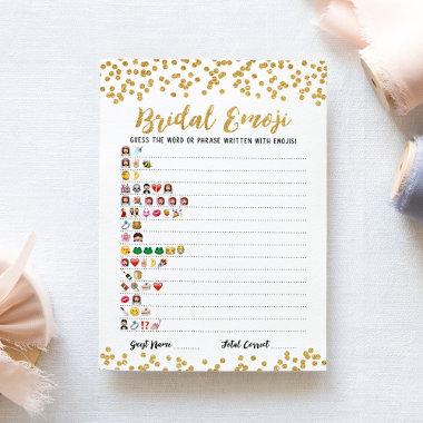 Bridal emoji game with Answers Bridal shower Invitations