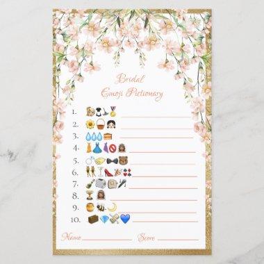 Bridal Emoji Pictionary Caucasian Game Paper Sheet