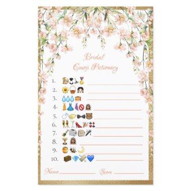 Bridal Emoji Pictionary Caucasian Game Paper Sheet