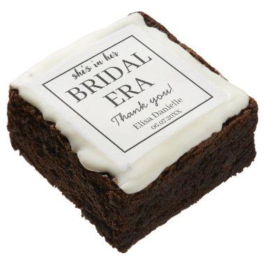 Bridal Era Minimalist Modern Custom Bridal Shower Brownie