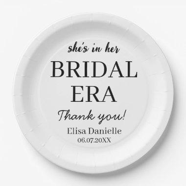Bridal Era Minimalist Modern Custom Bridal Shower Paper Plates